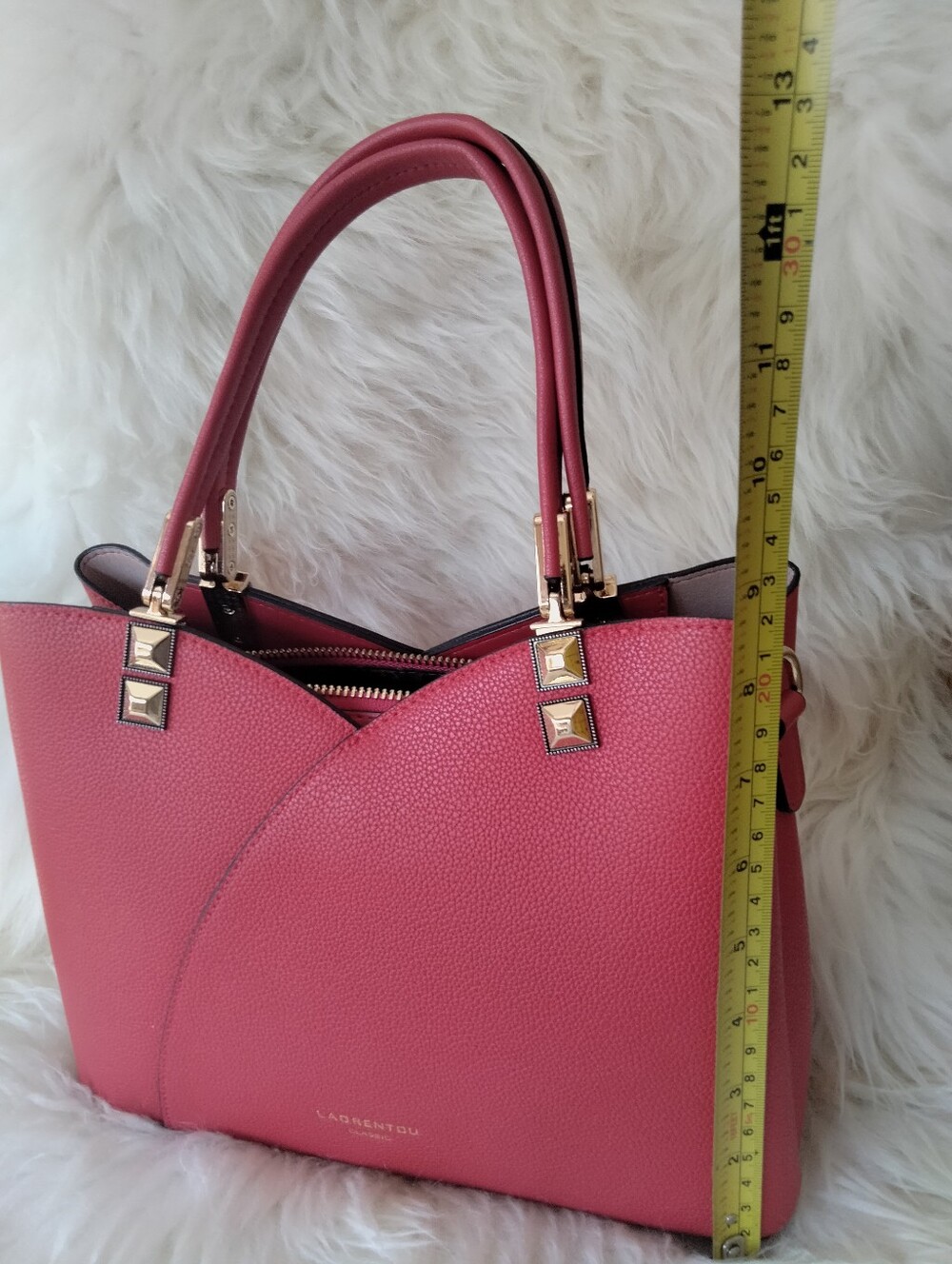 Red Structured Tote Bag - Picture 4 of 9